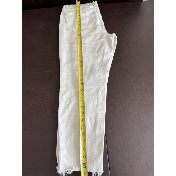 Nicole Miller Soho High Rise Ankle Skinny Jeans Size 14 Beige Cotton Blend - Picture 8 of 9